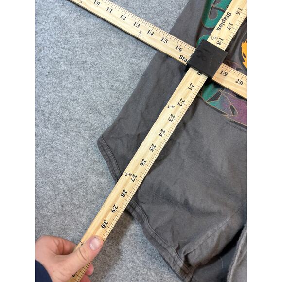 VTG 90s Garfield Baseball Shirt Mens Large Gray Dont Get On My Bad Side Retro - Picture 4 of 5